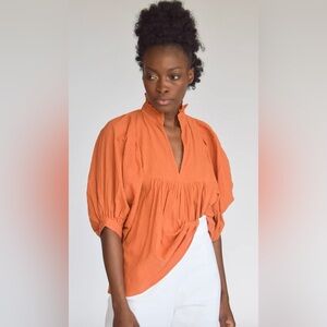 Chic Orange Blouse for Women